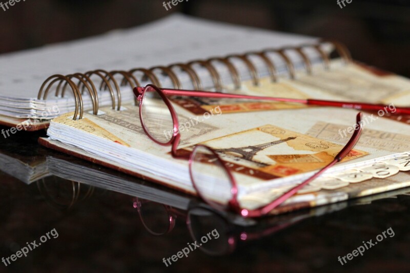 Reading Spectacles Book Eyeglasses Textbook