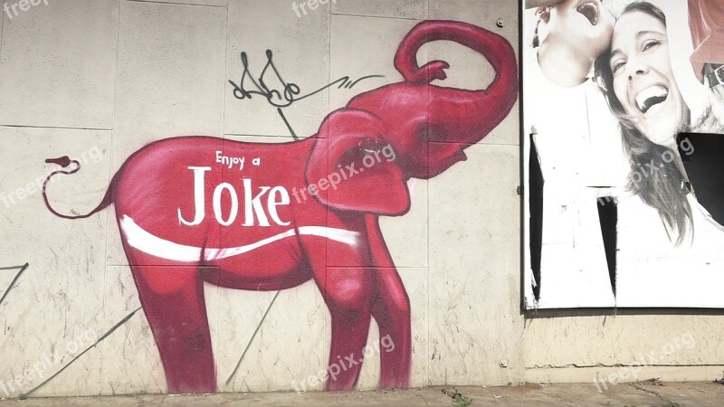 Graffiti Elephants Joke Free Photos