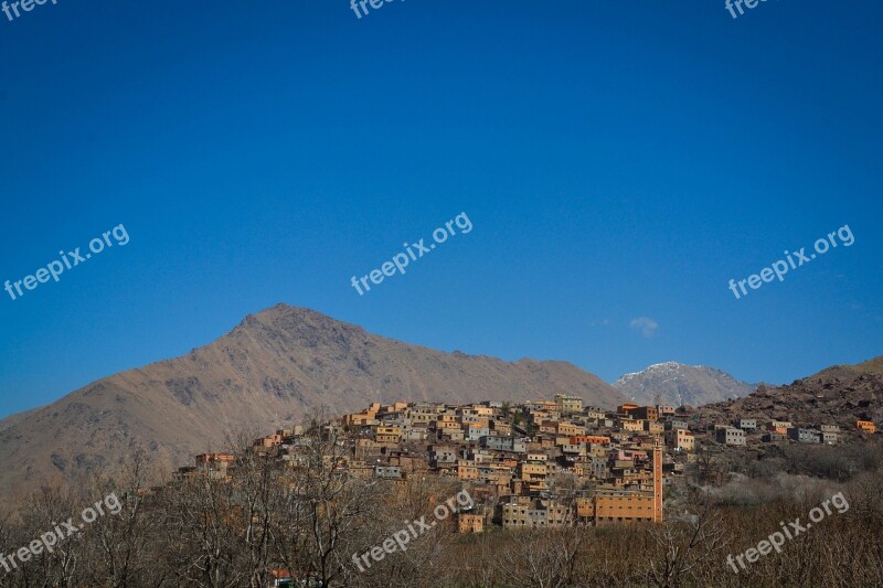 Mountain Village Morocco Sky Village Free Photos