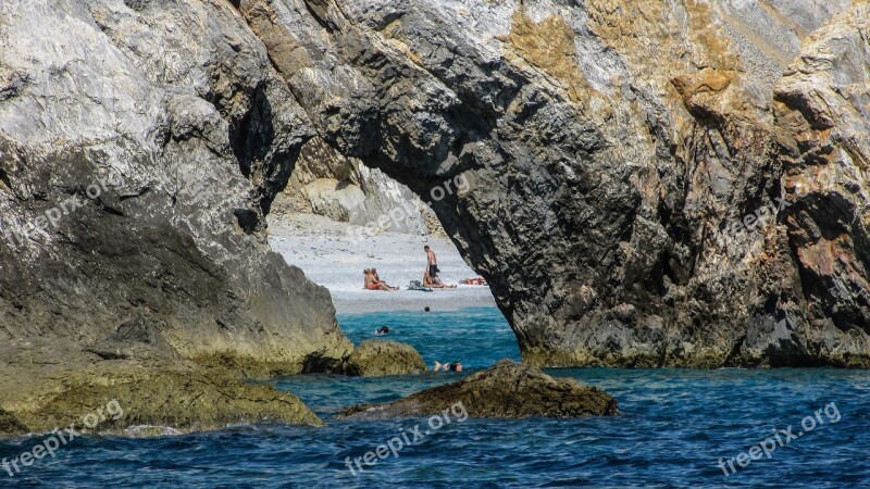 Greece Skiathos Island Beach Rock