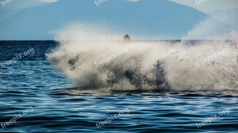 Spray Jet Ski Action Water Splash