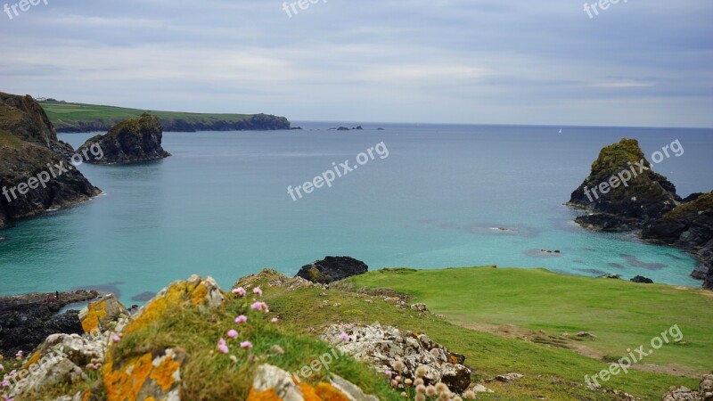 Ocean Rocks Sea Sky Landscape