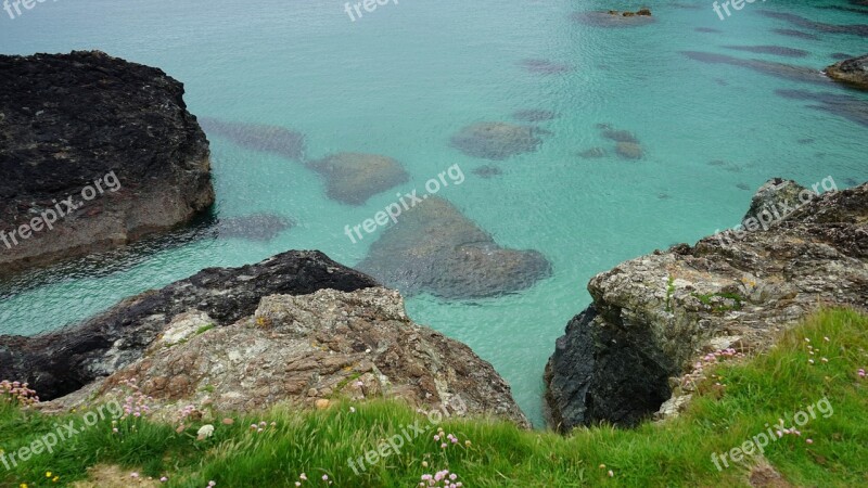 Ocean Rocks Sea Sky Landscape