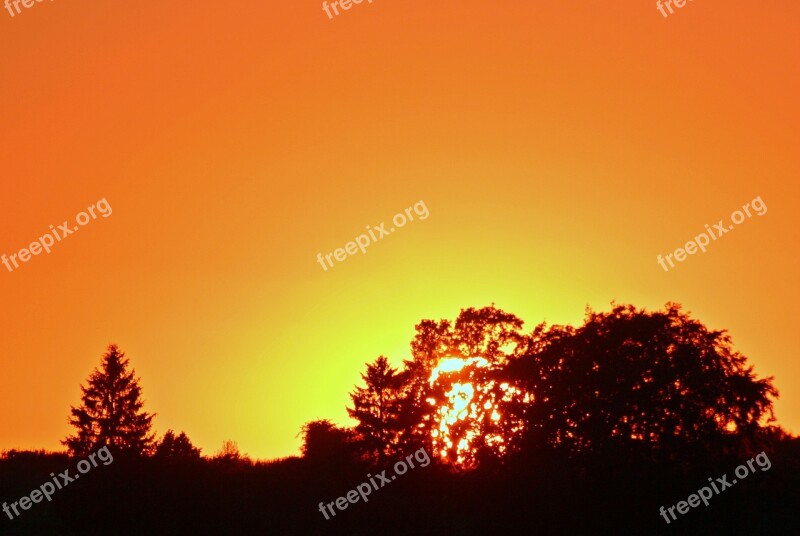 Sunset Sun Sky Abendstimmung Evening Sky