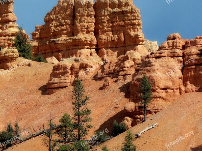 Usa Cliff Bryce Canyon National Park Panorama