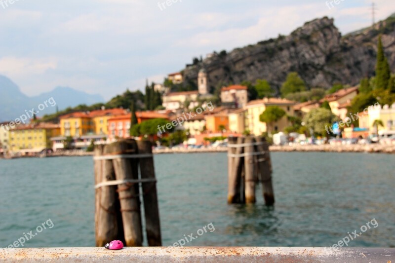 Italy Garda Torbole Mountains Boats