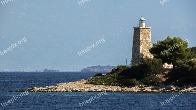 Lighthouse Pelio Peninsula Scenery Greece