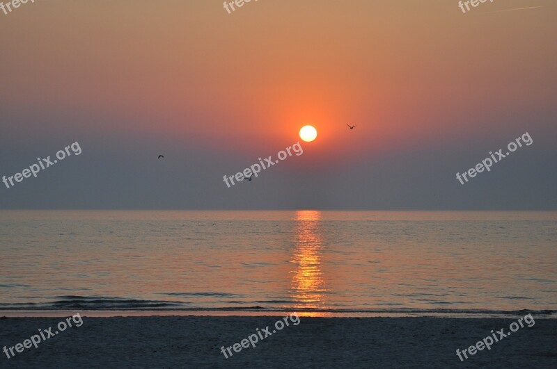 Sea Lake Sunset Beach Water