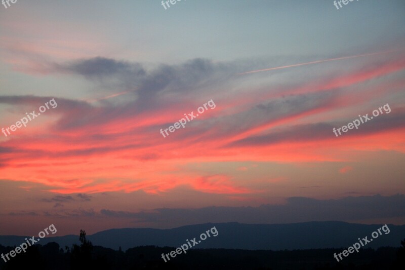 Sunset Afterglow Evening Sky Abendstimmung Sun