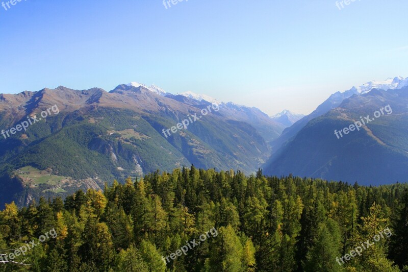 Mountains Landscape Alpine Autumn Sky