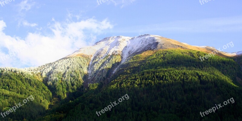 Mountains Landscape Alpine Autumn Sky