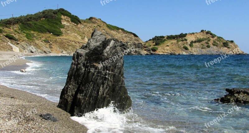 Greece Skiathos Island Beach Rock