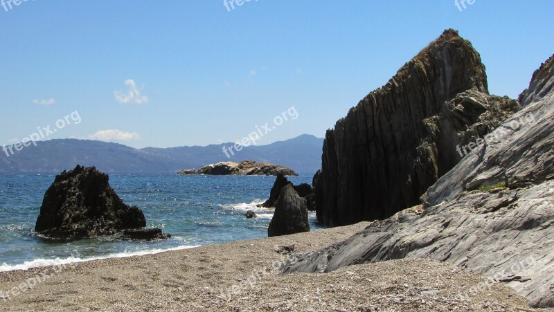 Greece Skiathos Island Beach Rock