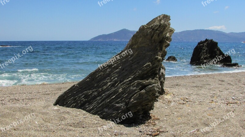 Greece Skiathos Island Beach Rock