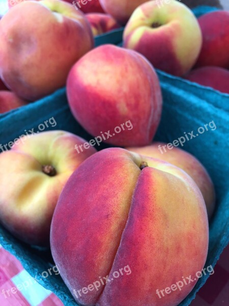 Peaches Farmers Market Ripe Fruit Fresh