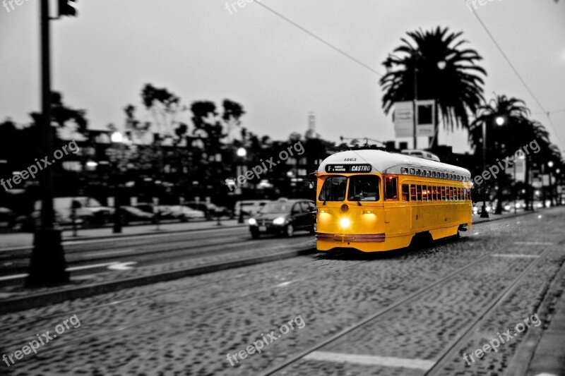 Tram Trolley Train San Francisco Transportation Train