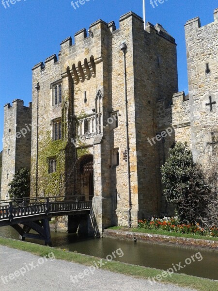 Hever Castle Moat Drawbridge Castle Castellated