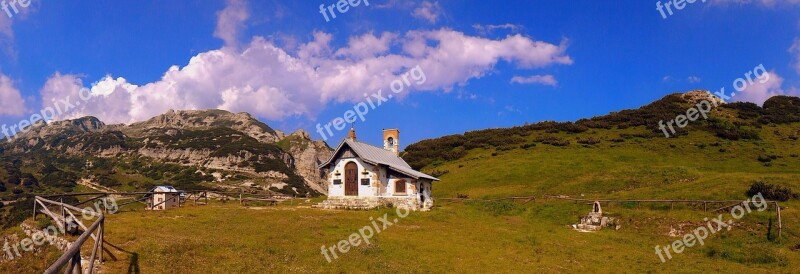 Church Mountain Landscape Prato Sky