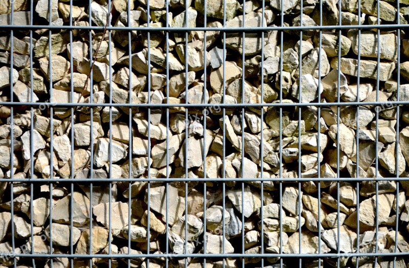 Gabionen Wall Stone Wall Grid Wall Construction Material Texture