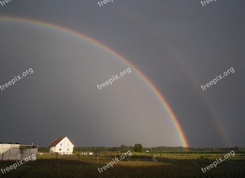 Arc Sky Colors Rain Storm