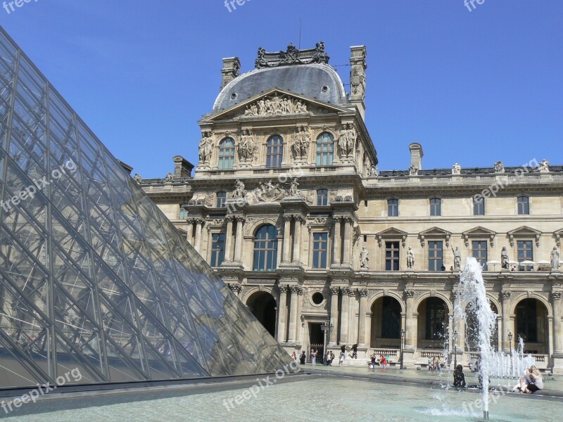 Louvres Museum Paris Louvre Museum Pyramid