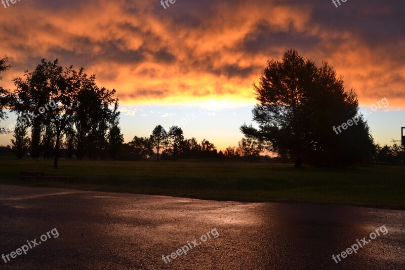 Storm Sky Climate Sunsetevening Heavy Clouds