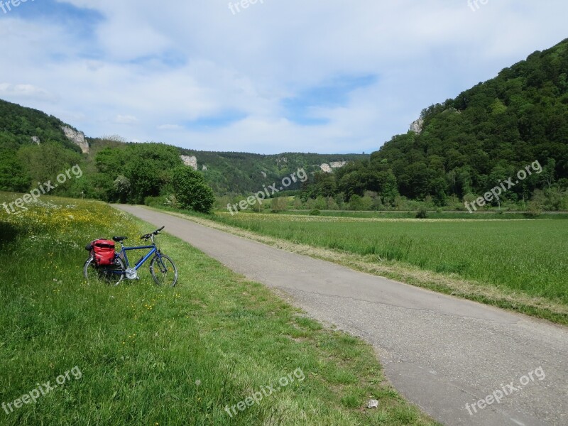 Danube Bike Ride Panorama Waylandscape Summer