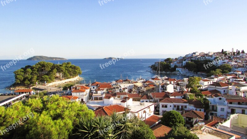 Greece Skiathos Chora Island Greek