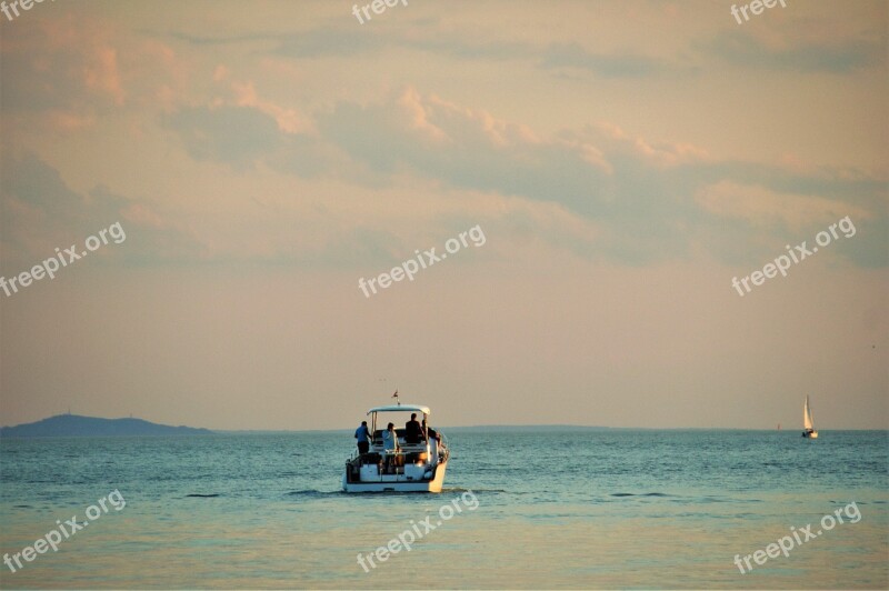 Balaton Lake Boat Rowboat Water-level