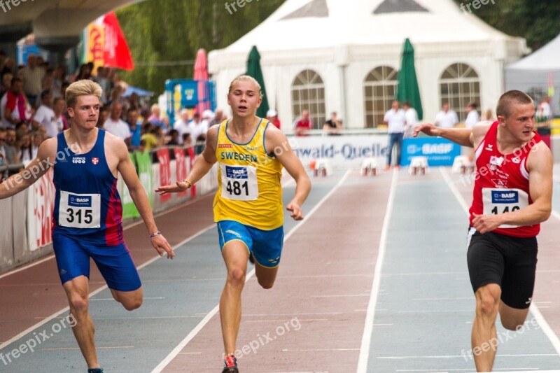 Athletics 100 M Run Sport Junior Gala Mannheim Sprint