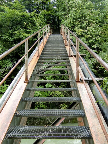 Stairs Iron Staircase Grid Gradually Metal