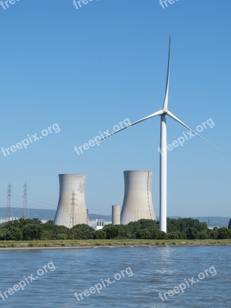 France Rhône River Nuclear Power Plant Power Plant