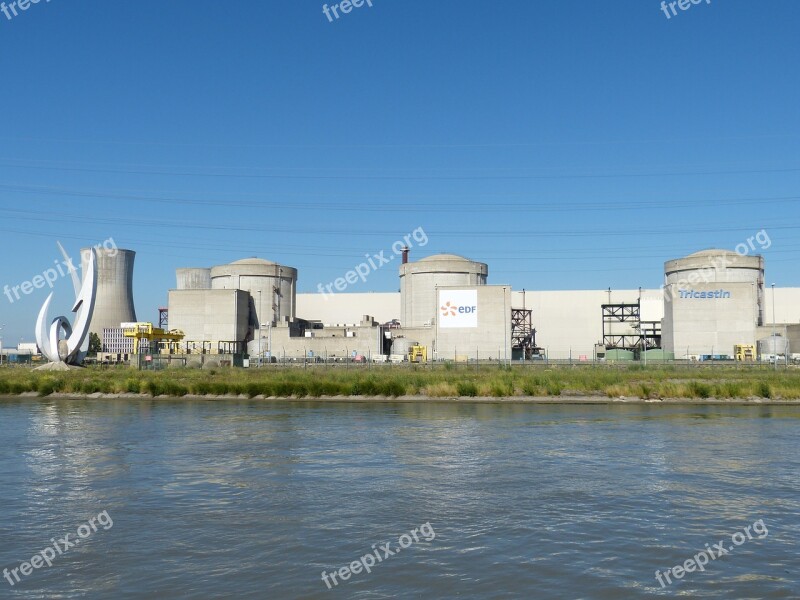 France Rhône River Nuclear Power Plant Power Plant