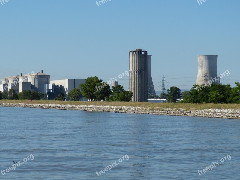 France Rhône River Nuclear Power Plant Power Plant