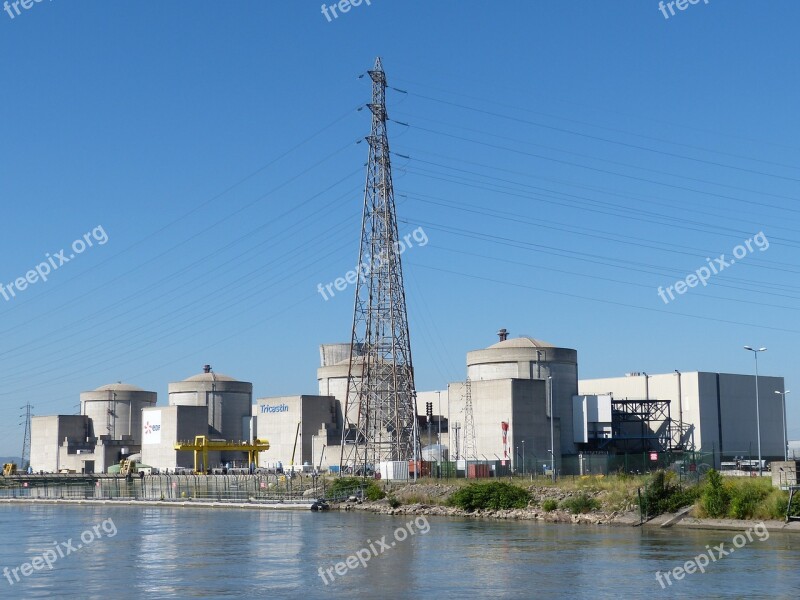 France Rhône River Nuclear Power Plant Power Plant