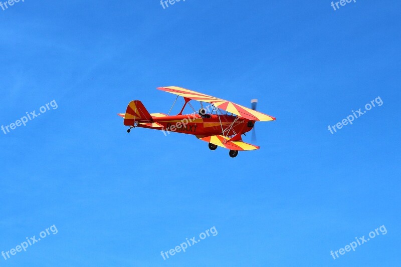 Double Decker Oldtimer Aircraft Propeller Plane Ultra-light