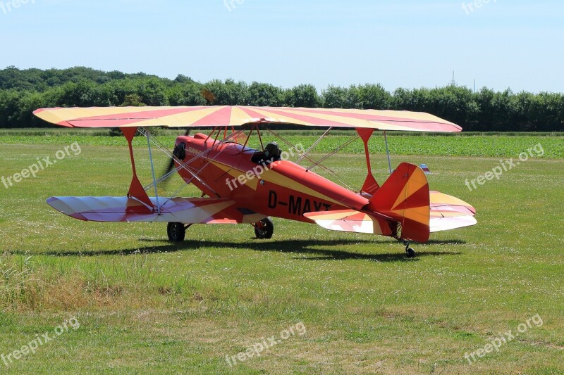 Aircraft Double Decker Oldtimer Airport Propeller Plane