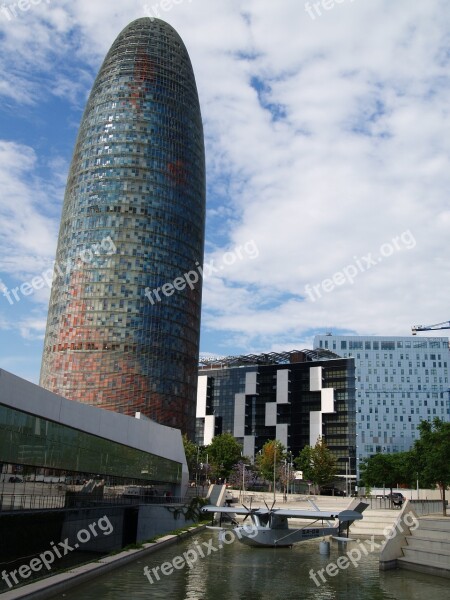 Barcelona Spain Blue Architecture Europe