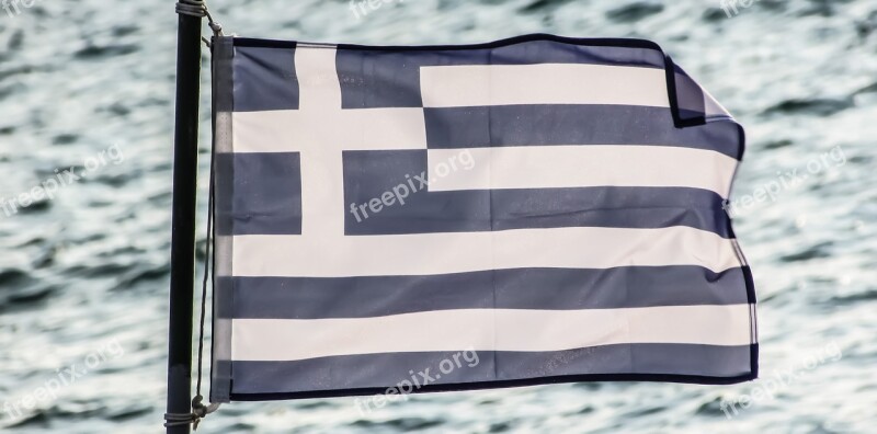 Greece Flag Symbol Nation Country