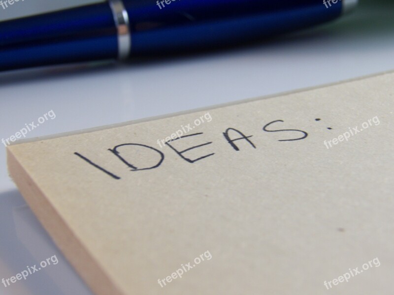 Ideas Notes Pen Paper Fountain Pens