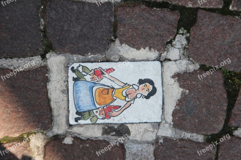 Paving Stone Cobblestone Painting Dwarfs Free Photos