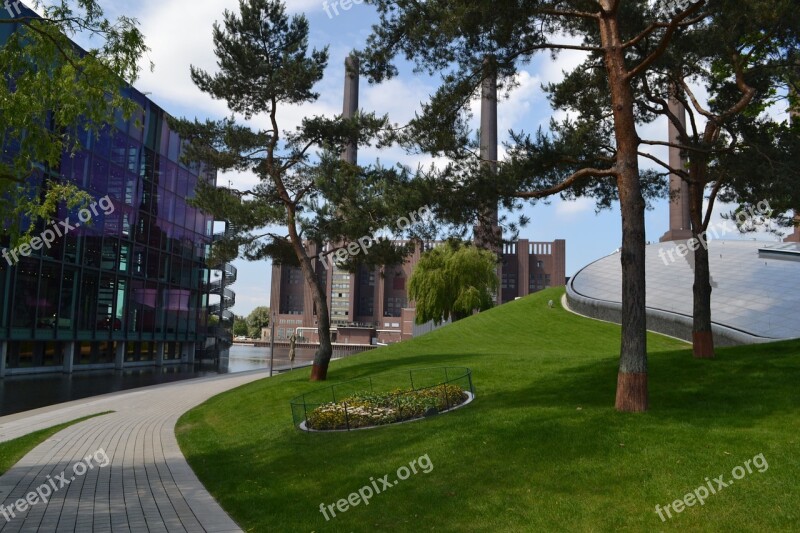 Vw Volkswagen Autostadt Wolfsburg Factory Landscape