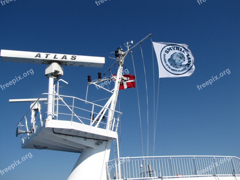 Smyril Line Ferry Flagpole Flag Wind