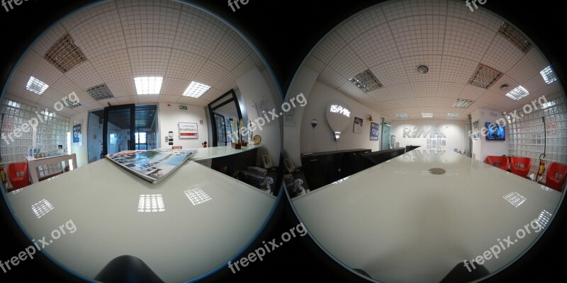 Spherical 360 Degree Photo Office Desk Company 360