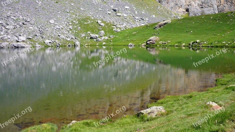 Water Lake High Mountain Pyrenees France