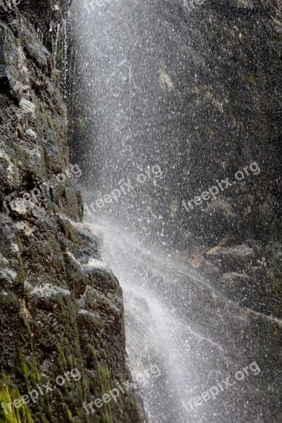 Seven Sisters Waterfall Mountainsides Closeup Norway