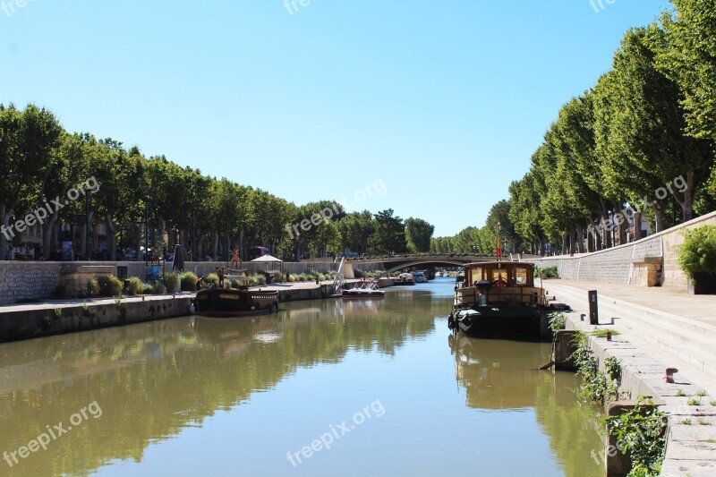 Narbonne France Channel Boat Water