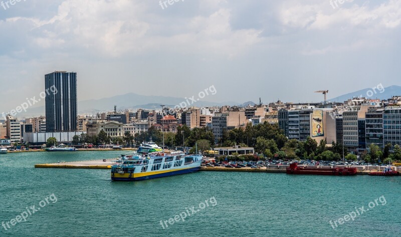 Athens Greece Architecture Coastline Cityscape