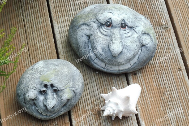 Stones Laugh Deco Decoration Cheerful