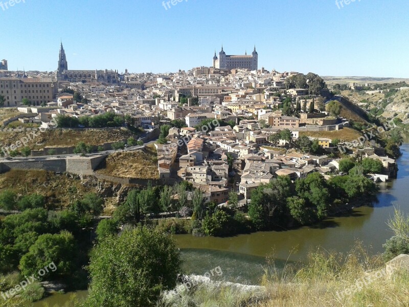 Toledo Spain Castle Valley Medieval